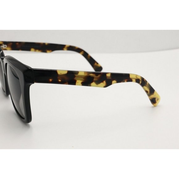 Maui Jim Heliconia MJ 739-02B Square Black Polarized Sunglasses Gray Lenses (B)